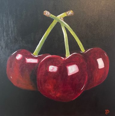 Cherries Go Large (Acrylic 60x60cmx3cm)
