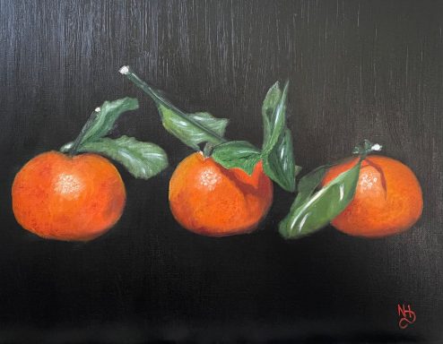 Clementines on Black